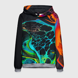 Толстовка-худи мужская Огни большого города, цвет: 3D-меланж