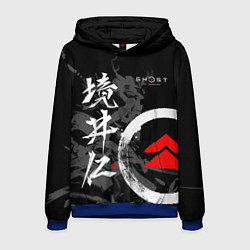 Толстовка-худи мужская Ghost of Tsushima Призрак Цусимы, цвет: 3D-синий