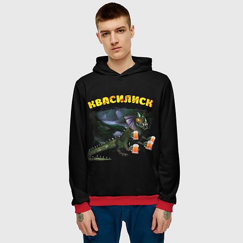 Мужская толстовка Квасилиск / 3D-Красный – фото 3