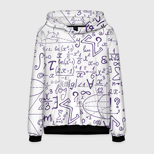 Мужская толстовка МАТЕМАТИЧЕСКИЕ ФОРМУЛЫ НАУКА / 3D-Черный – фото 1