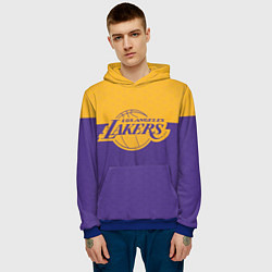 Толстовка-худи мужская LAKERS LINE HEXAGON SPORT, цвет: 3D-синий — фото 2