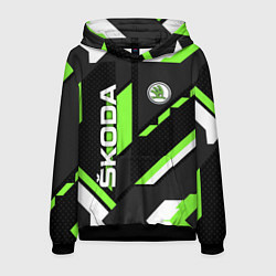 Толстовка-худи мужская ШКОДА ГЕОМЕТРИЯ ЛИНИИ SKODA GEOMETRY SPORT, цвет: 3D-черный