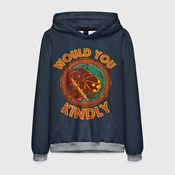 Толстовка-худи мужская Would you kindly, цвет: 3D-меланж