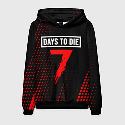 Толстовка-худи мужская 7 DAYS TO DIE Полутона, цвет: 3D-черный