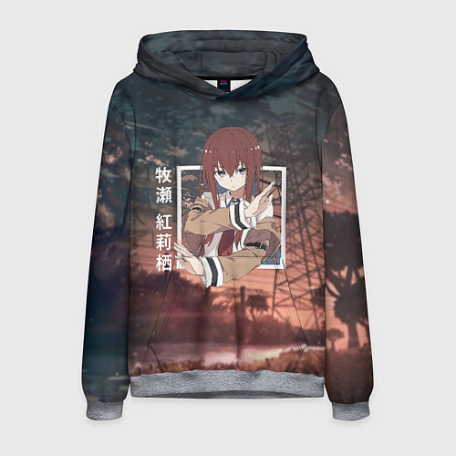 Мужская толстовка Врата Штейна Steins Gate, Курису Макисэ Kurisu Mak / 3D-Меланж – фото 1