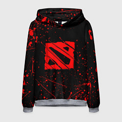 Толстовка-худи мужская DOTA 2 БРЫЗГИ КРАСОК, КРОВЬ, цвет: 3D-меланж
