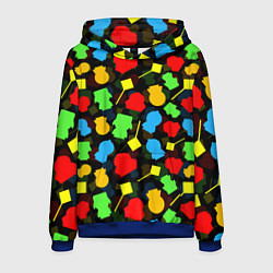 Толстовка-худи мужская SOUTH PARK ЮЖНЫЙ ПАРК НОВОГОДНИЙ УЗОР, цвет: 3D-синий