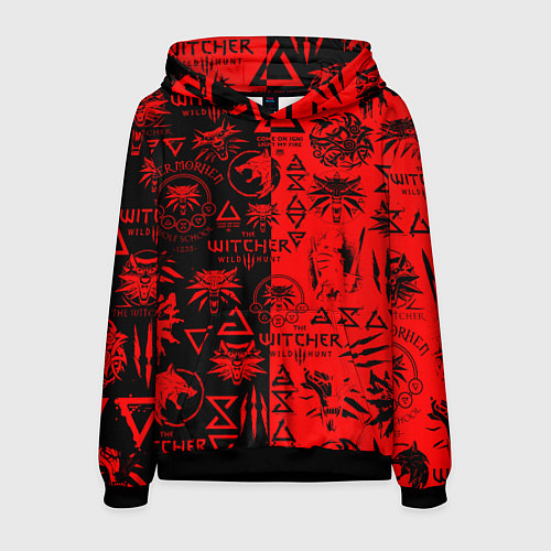 Мужская толстовка THE WITCHER LOGOBOMBING BLACK RED / 3D-Черный – фото 1