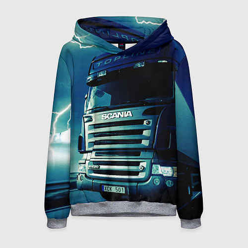 Мужская толстовка SCANIA Дальнобой 2022 / 3D-Меланж – фото 1