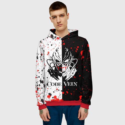 Мужская толстовка Code Vein Logo / 3D-Красный – фото 3