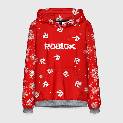 Мужская толстовка НОВОГОДНИЙ СВИТЕР ROBLOX РОБЛОКС НОВЫЙ ГОД 2022 / 3D-Меланж – фото 1