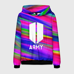 Толстовка-худи мужская BTS ARMY RAIBOW, цвет: 3D-черный