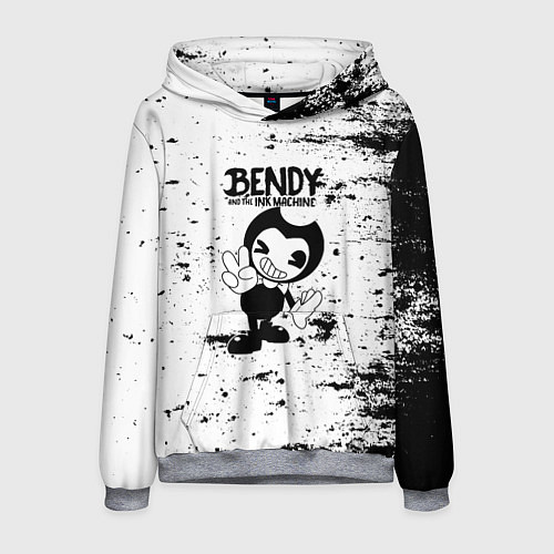 Мужская толстовка Bendy and the ink machine - Black & White / 3D-Меланж – фото 1
