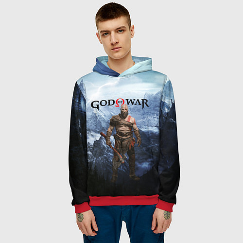 Мужская толстовка Великий God of War Z / 3D-Красный – фото 3