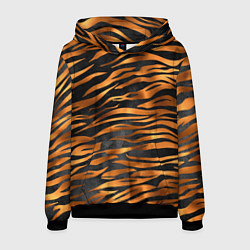 Толстовка-худи мужская В шкуре тигра, цвет: 3D-черный