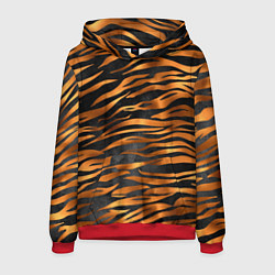 Толстовка-худи мужская В шкуре тигра, цвет: 3D-красный