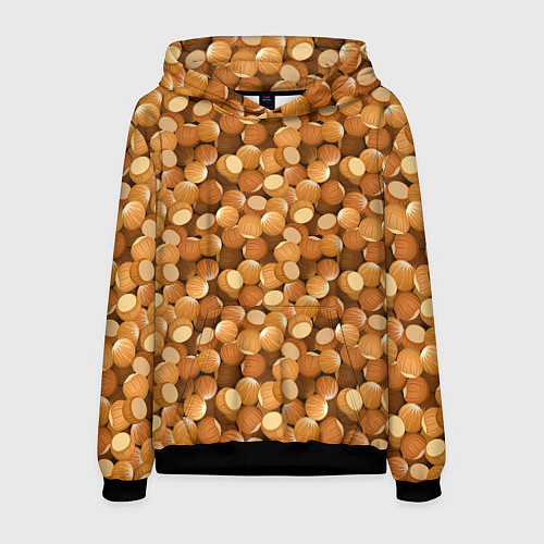 Мужская толстовка Орехи Фундук / 3D-Черный – фото 1