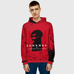 Толстовка-худи мужская HAWKMAN BERSERK, цвет: 3D-красный — фото 2