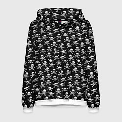 Толстовка-худи мужская Roger skull, цвет: 3D-белый