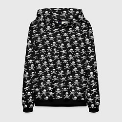 Толстовка-худи мужская Roger skull, цвет: 3D-черный