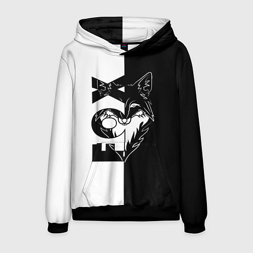 Мужская толстовка FOX Лис / 3D-Черный – фото 1