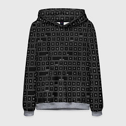 Толстовка-худи мужская КЛАВИАТУРА КЛАВИШИ, цвет: 3D-меланж