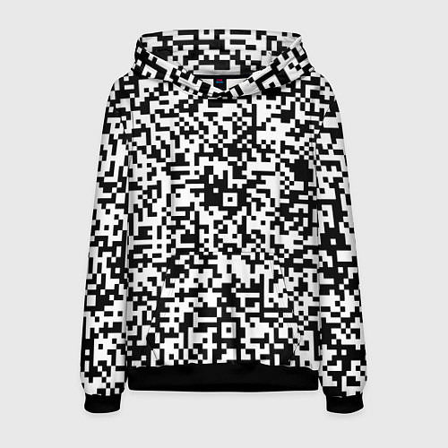 Мужская толстовка Стиль QR код / 3D-Черный – фото 1