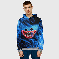 Толстовка-худи мужская POPPY PLAYTIME ХАГИ ВАГИ В ОГНЕ, цвет: 3D-меланж — фото 2