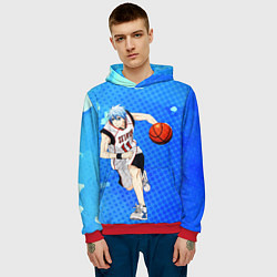 Толстовка-худи мужская Баскетбол Куроко!, цвет: 3D-красный — фото 2