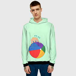 Толстовка-худи мужская Ку-ку!, цвет: 3D-черный — фото 2
