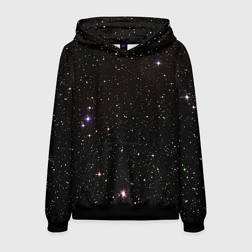 Мужская толстовка Ночное звездное небо / 3D-Черный – фото 1