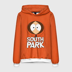 Толстовка-худи мужская Южный парк Кенни South Park, цвет: 3D-белый