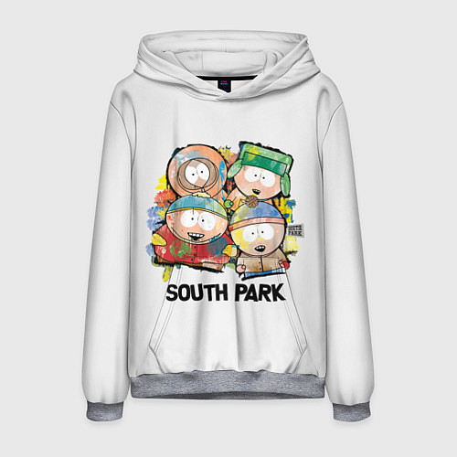 Мужская толстовка South Park - Южный парк краски / 3D-Меланж – фото 1