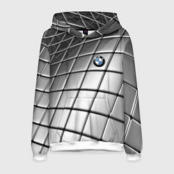Толстовка-худи мужская BMW pattern 2022, цвет: 3D-белый