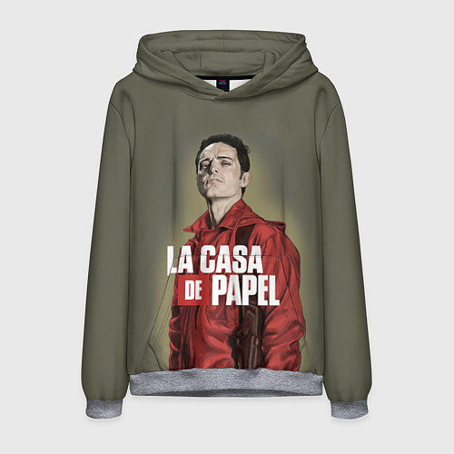 Мужская толстовка БУМАЖНЫЙ ДОМ БЕРЛИН - LA CASA DE PAPEL / 3D-Меланж – фото 1