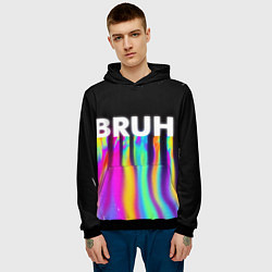 Толстовка-худи мужская BRUH Братан, цвет: 3D-черный — фото 2