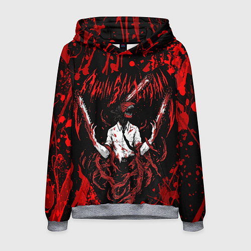 Мужская толстовка Человек бензопила в крови Chainsaw Man / 3D-Меланж – фото 1