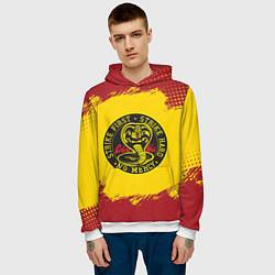 Толстовка-худи мужская Cobra Kai Big Logo, цвет: 3D-белый — фото 2
