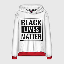 Толстовка-худи мужская Black Lives Matters, цвет: 3D-красный