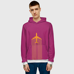 Толстовка-худи мужская В Пурпурном Небе, цвет: 3D-белый — фото 2