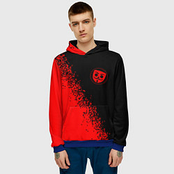 Толстовка-худи мужская BUBBLE KVASS Краска, цвет: 3D-синий — фото 2