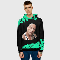 Толстовка-худи мужская BUBBLE KVASS - СКАЛА Краски, цвет: 3D-черный — фото 2