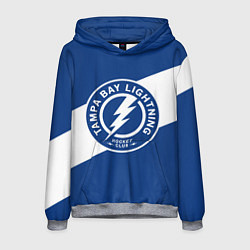 Толстовка-худи мужская Тампа-Бэй Лайтнинг , Tampa Bay Lightning, цвет: 3D-меланж