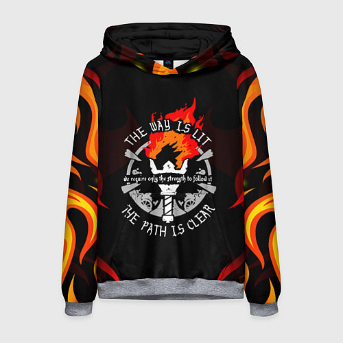 Мужская толстовка DARKEST DUNGEON FIRE ФАКЕЛ / 3D-Меланж – фото 1