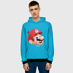 Толстовка-худи мужская Mario арт, цвет: 3D-черный — фото 2