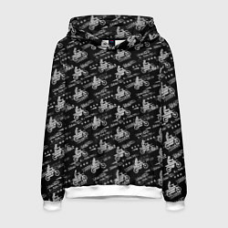 Толстовка-худи мужская Экстремальные Гонки, цвет: 3D-белый