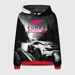 Толстовка-худи мужская Forza Horizon 5 - night race, цвет: 3D-красный