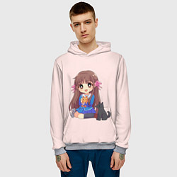 Толстовка-худи мужская Кроха Тору, цвет: 3D-меланж — фото 2