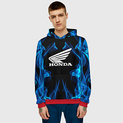 Толстовка-худи мужская Honda Fire, цвет: 3D-красный — фото 2