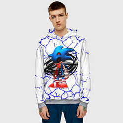 Толстовка-худи мужская СОНИК EXE ТЕМНЫЙ СОНИК, цвет: 3D-меланж — фото 2